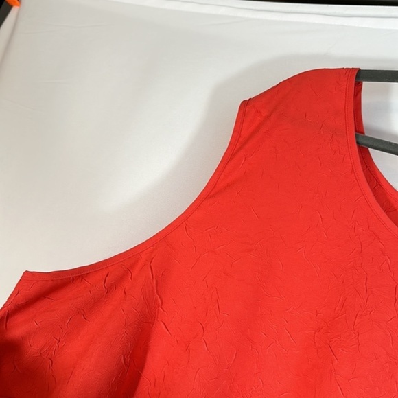 Penningtons Dark Coral Pink Floral Tank Top Blouse - Picture 2 of 10